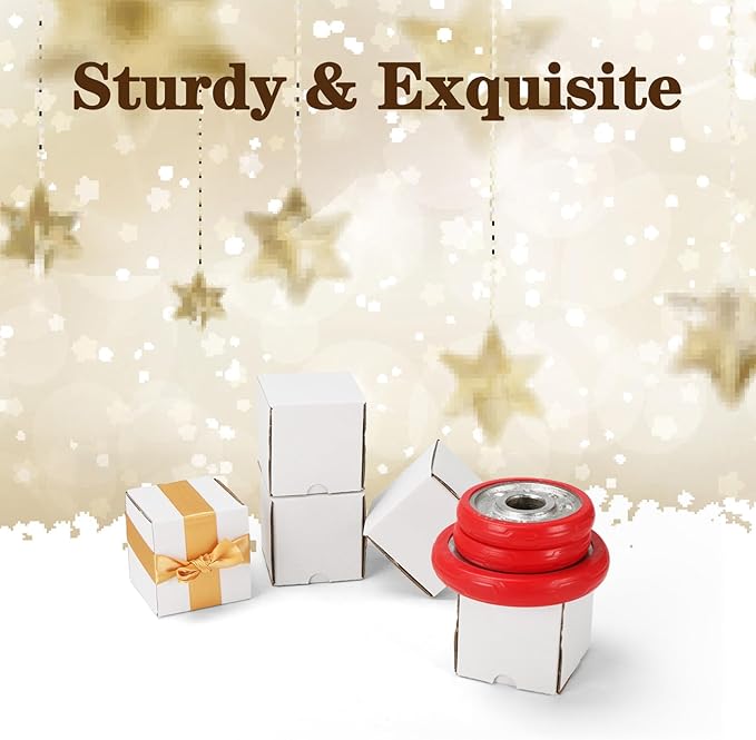 WIFTREY 50pcs 3X3X3 inch Small Shipping Boxes for Business, White Corrugated Cardboard Box 3 x 3 x 3 Craft Gifts Giving Box for Literature, Mailing, Packaging