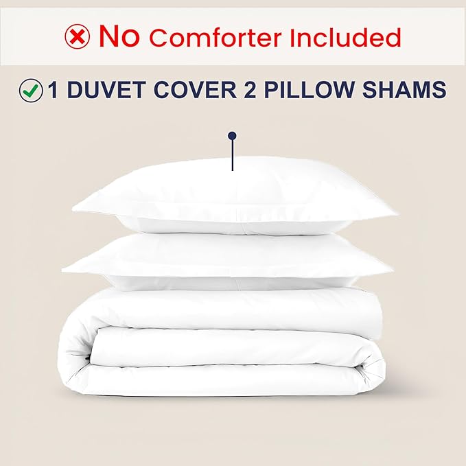 Kotton Culture 120"x120" 3 Pc Super King Plus/Super Oversize King Duvet Cover Set 100% Egyptian Cotton - 1000 TC Comforter Cover, Zipper Closure & Corner Ties - Fits Only Extra Large Inserts - White