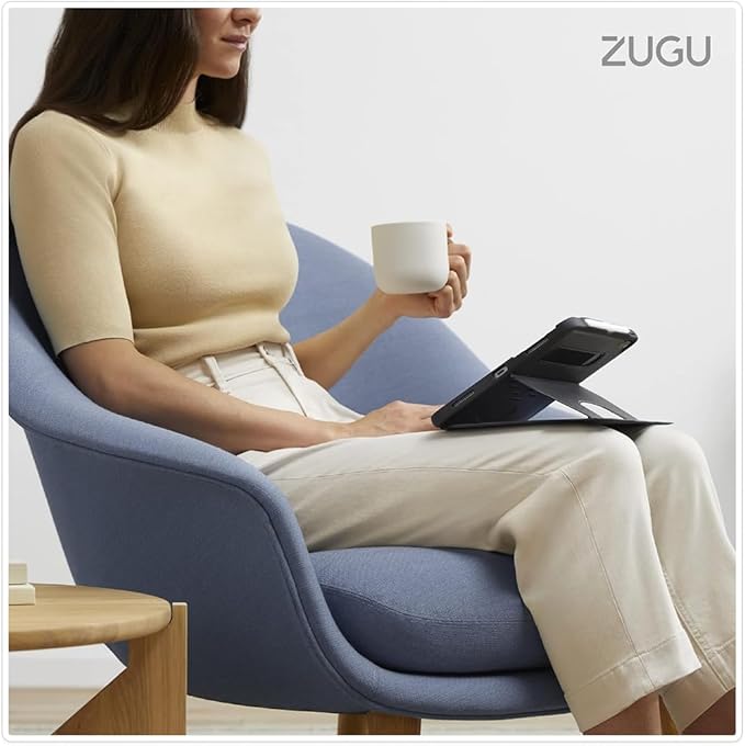 Zugu Case for iPad Pro 11 (M4/M5) 2024/2025, Slim Protective Cover with Apple Pencil Holder, Auto Wake/Sleep, Multiple Viewing Angles, iPad Pro 11 Inch Cover, Phone Protector, Black