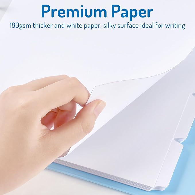 Forvencer Blank Writable Binder Dividers, 1/5 Cut Tabs, 3 Hole Punch Dividers with Reinforced Edge, Binder Dividers with Tabs, Letter Size, 12 Sets, 60 Dividers, White