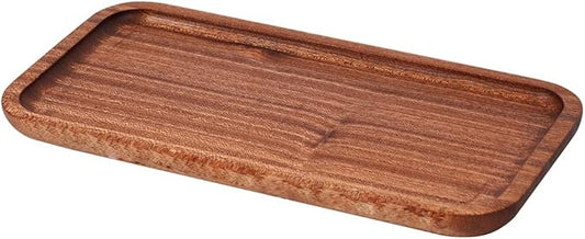 9.84in Wooden Vanity Tray, Bathroom Tray Countertop Organizer Tray for Candle Perfume Soap Dispenser Jewelry Keys