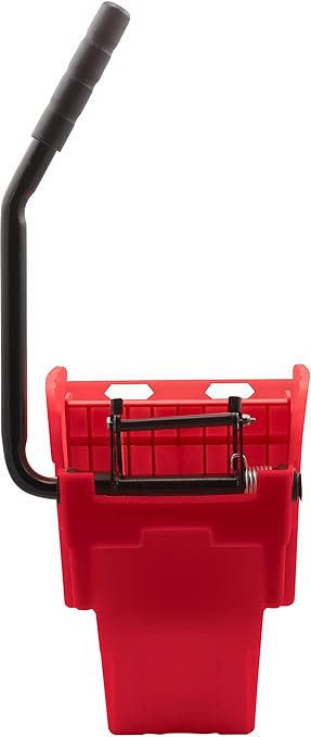 Carlisle FoodService Products Omnifit Mop Bucket with Side Press Wringer for Floor Cleaning, Kitchens, Restaurants, Office, And Janitorial Use, Polypropylene (Pp), 35 Quarts, Red