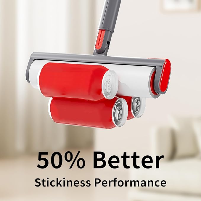 Large Lint Roller Refill 640 Sheets(8 Pack) Value Set, Extra Sticky, Easy Tear for Lint Remover, 9.45 in Pet Mega Extreme Stick Refill for Floor Roller Cleaning for Pet Hair