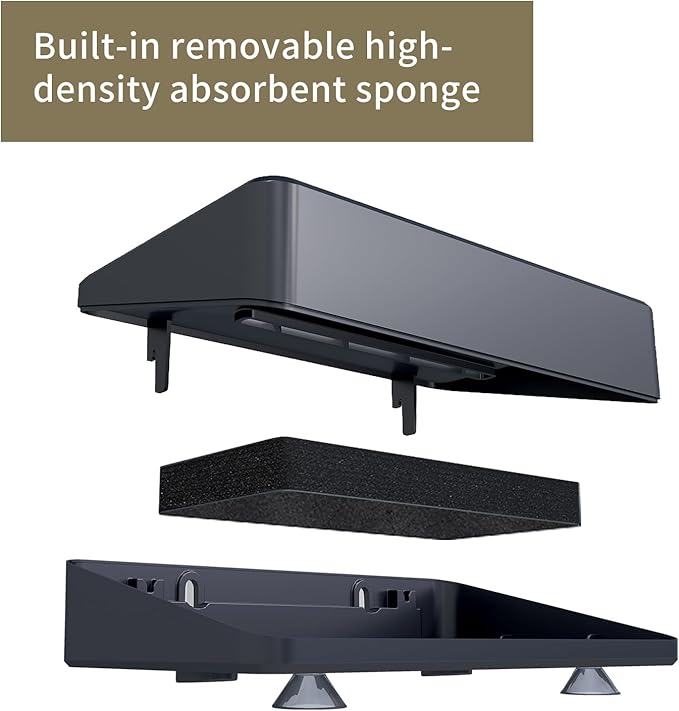 Soap Dish Tray with Drain, Stainless Steel Soap Bar Holder for Bathroom Shower Kitchen Sink, Double Layer Draining Soap Container Box with Suction Cups