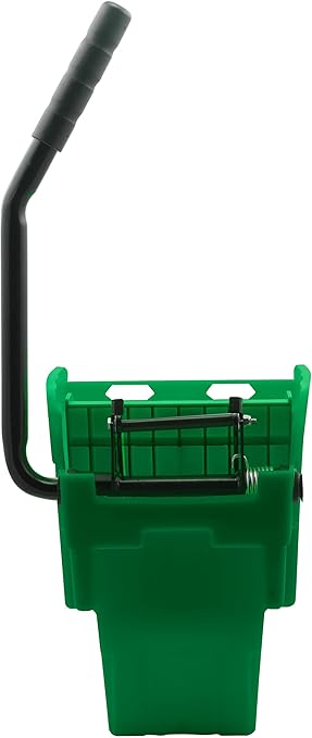 Carlisle FoodService Products Omnifit Mop Bucket with Side Press Wringer and Soiled Water Insert for Floor Cleaning, Kitchens, Restaurants, And Janitorial Use, Polypropylene (Pp), 35 Quarts, Green