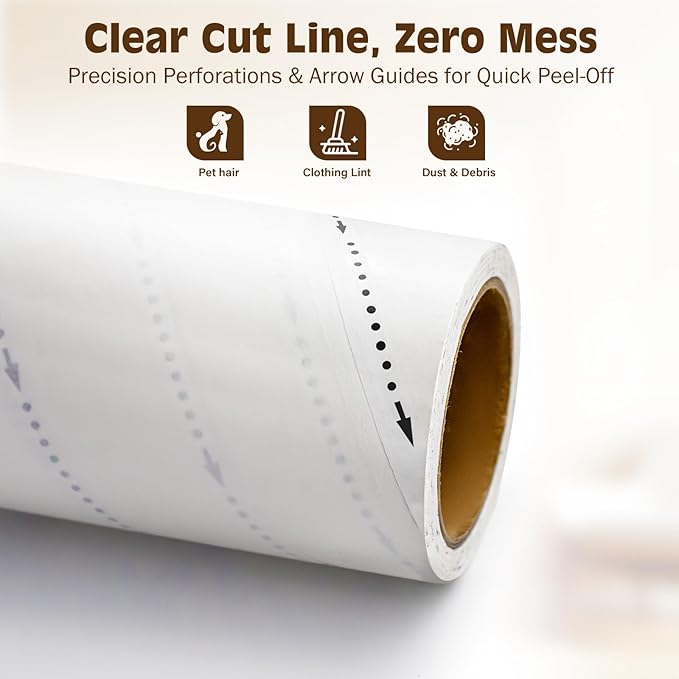 Large Lint Roller for Pet Hair Extra Sticky,9.45''/6.3"Pet Hair Removal Tool Roller for Dog Cat Hair,450 Sheets/5 Refills,Detachable Telescoping Extension Lint Remover Brush for Clothes,Couch,Carpets