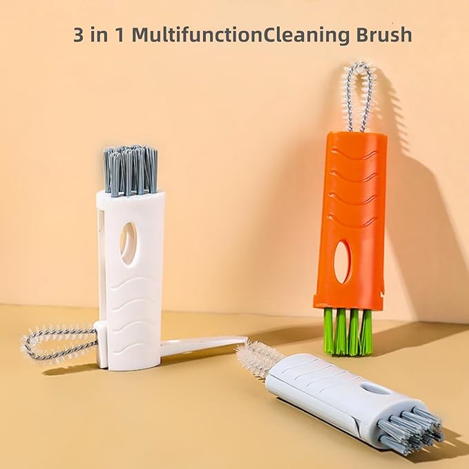 Bottle Brush for Stanley Tumblers,3 in 1 Cup Lid Gap Cleaning Brush Set for Owala Bottles, Multifunctional Water Bottle Cleaning Brush,Home Kitchen Crevice Cleaner Brush Tools