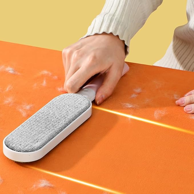 Lint Brushes for Clothes, Cat Dog Hair Remover for Lundary, Self-Cleaning Lint Remover for Bed Sofa Coat, Best Hair Cleaning Brushes Better Than Lint Roller (Large Pink)