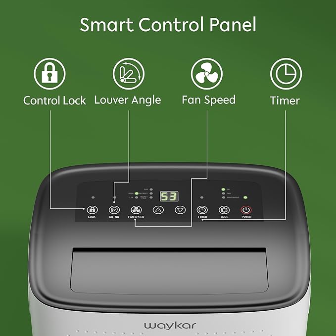 Waykar 150 Pints 7,000 Sq. Ft Energy Star Dehumidifier with Drain Hose for Commercial and Industrial Large Rooms, Home, Basements, Storages, Warehouses and Bedrooms