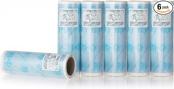 UNIKON Pet Hair Lint Roller Refills Pet Hair Removal Refills, Japanese Sticky Mop Refill 180 Sheets, 6 Packs