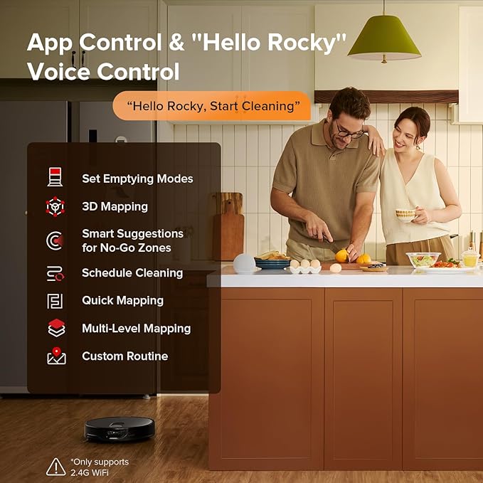 roborock Qrevo Slim Robot Vacuum and Mop Combo, 8.2cm Ultra-Slim, 3D Sensing Tech, Advanced Obstacle Recognition, 11,000Pa Suction, FlexiArm Side Brush & Mop, Auto Mop Washing & Drying, Self-Emptying