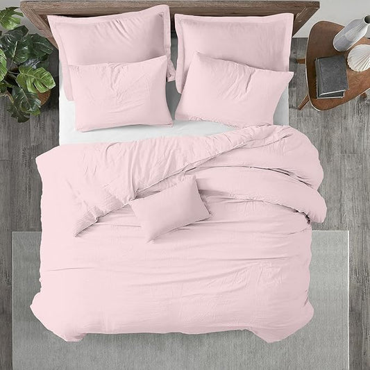 Kotton Culture 120"x120" 1 Pc Super King Plus/Super Oversize King Duvet Cover Only 100% Egyptian Cotton-1000 TC Comforter Cover, Zipper Closure & Corner Ties - Fits Only Extra Large Inserts-Pink Blush
