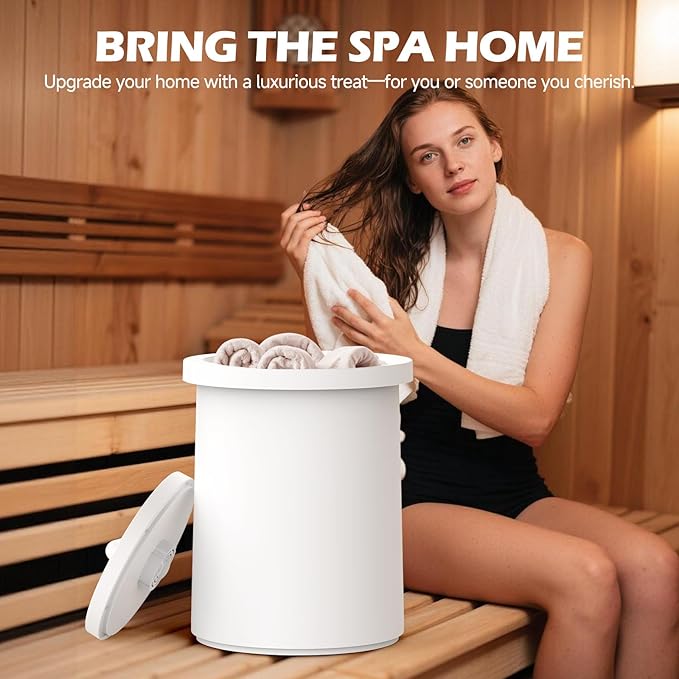 Large Towel Warmers for Bathroom - Fast Heated Blanket Warmer,Fits Up to Two 40"X70" Oversized Towels,Blankets,Bathrobes,Auto Shut-Off Timer,Hot Towel Warmer Bucket for Home SPA