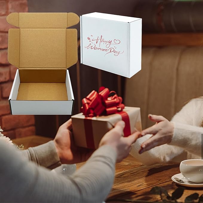 White Shipping Boxes 6x5x2 inch 50 Pack,Corrugated Boxes Mailer Packaging for Mailing Small Business，E-Commerce Gift Boxes for Wrapping Present Moving Storage Heavy Duty Recycled Cardboard Boxes