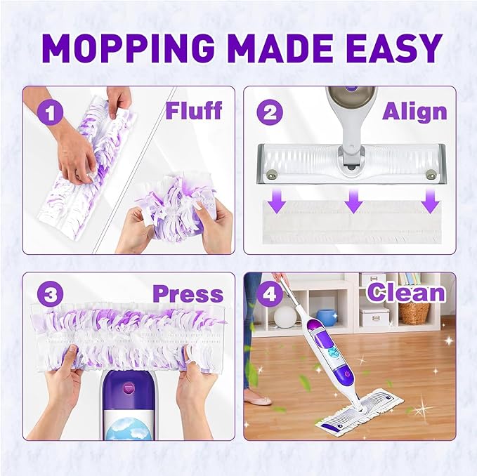 Power Mop Pads Refills for Swiffer PowerMop Multi-Surface Mopping Pad Disposable Replacement Mop Pads Compatible with Swiffer PowerMop,Safe on All Finished Floors,38 Count.