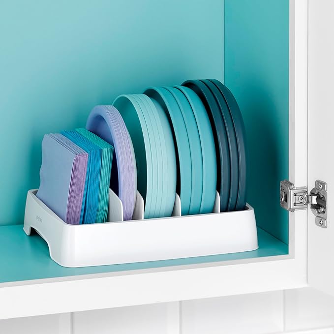 YouCopia StoraLid Adjustable Food Container Lid Organizer for Kitchen Cabinet Storage, Small, 2-Pack