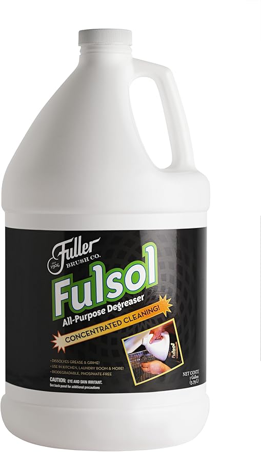Fuller Brush Fulsol Degreaser – Dissolves Grease & Grime – Makes 60 Gallons of Cleaning Solution - 2 Gallon