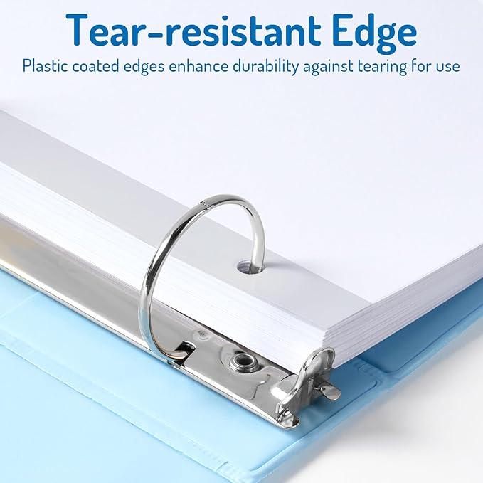 Forvencer Blank Writable Binder Dividers, 1/5 Cut Tabs, 3 Hole Punch Dividers with Reinforced Edge, Binder Dividers with Tabs, Letter Size, 3 Sets, 15 Dividers, White