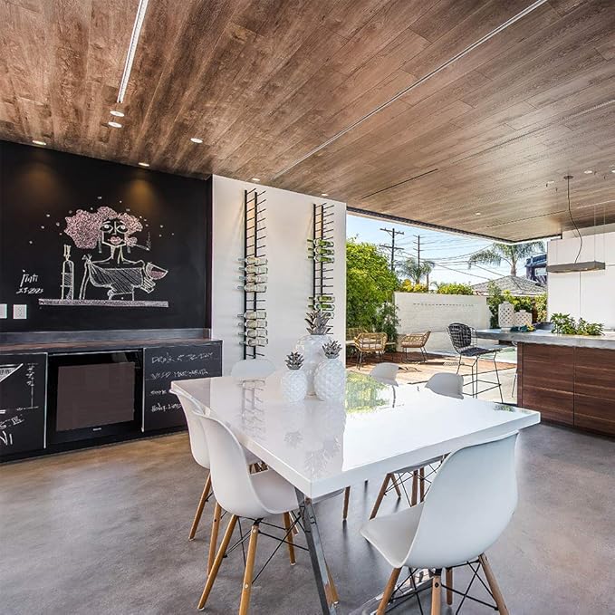 Ultra Wine Racks Wall Mounted Label-Out Wine Racks (2 Feet 1 Deep, Matte Black, 6 Wine Bottles) - Modern Metal Wine Storage, Modular Design for Home Bar, Kitchen, Dining Rooms, & Wine Cellars