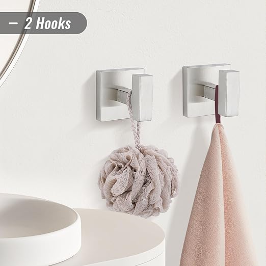 YACVCL Towel Bar Set, 5 Pieces Bathroom Hardware Set Brushed Nickel Bathroom Accessories, SUS304 Stainless Steel Towel Racks Holder Set Wall Mounted 23.6 Inch