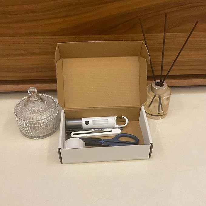 White Shipping Boxes 8x5x2 inch 50 Pack,Corrugated Boxes Mailer Packaging for Mailing Small Business，E-Commerce Gift Boxes for Wrapping Present Moving Storage Heavy Duty Recycled Cardboard Boxes