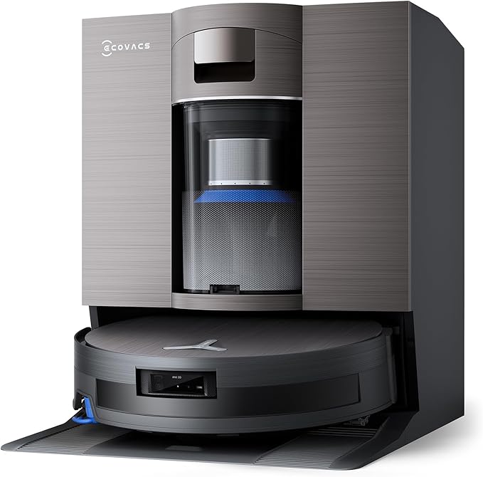 ECOVACS DEEBOT X11 OmniCyclone Robot Vacuum and Mop, PowerBoost Charging, OZMO Roller 2.0 Instant Self-Washing Mop, 19,500Pa Blast Suction, Bagless OmniCyclone Station, AIVI 3D Smart Navigation