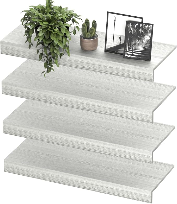 Wooden Wire Shelf Covers for Pantry & Closet – Wire Rack Covers for Shelves, Durable Wood Shelf Covers for Kitchen, Laundry Room, Storage Organization(White Oak,24in*16in)