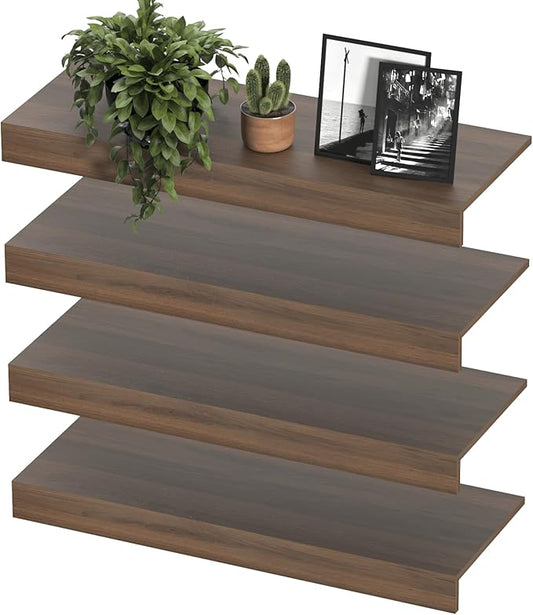 Wooden Wire Shelf Covers for Pantry & Closet – Wire Rack Covers for Shelves, Durable Wood Shelf Covers for Kitchen, Laundry Room, Storage Organization(Walnut,30in*16in)