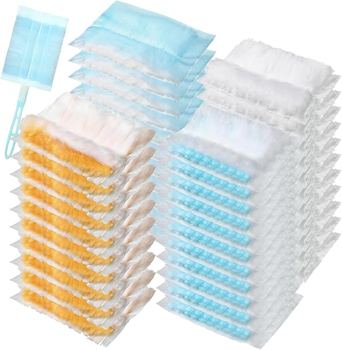 Mimorou 300 Pcs Disposable Dusters Refills Bulk Heavy Duty 180° Multi Surface Replacement Dusters for Cleaning Ceiling Fan with Microfibers Unscented (Light Colors)