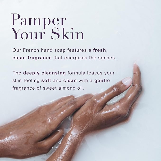 A LA MAISON French Liquid Hand Soap, Heirloom Peach - Natural Hand Wash Made with Essential Oils - Biodegradable, Plant-Based, Vegan, Cruelty-Free, Alcohol & Paraben Free (16.9 oz, 3 Pack)