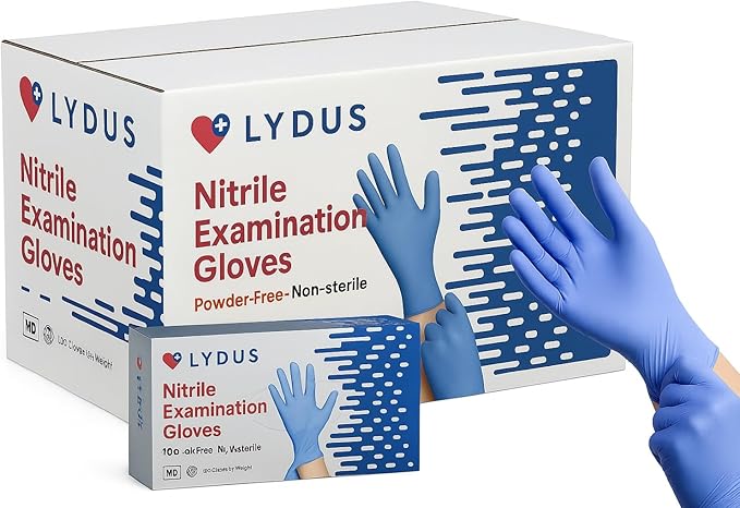 Nitrile Gloves Disposable Powder Free, Latex Free - Protective Gloves for Multi Use, Cooking, Cleaning 100-1000