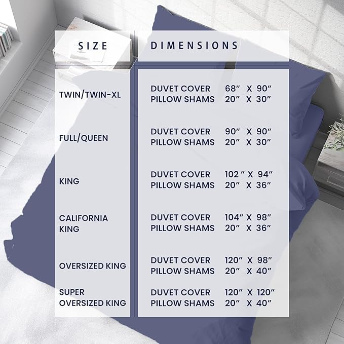 Kotton Culture 120"x 98" 1 Pc Oversized King Duvet Cover Only 100% Egyptian Cotton - Luxury 1000 TC Hotel Quality with Zipper Closure & Corner Ties - Fits Large King Inserts - Mediterranean Blue