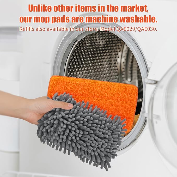 Qaestfy Ceiling Fan Cleaner Duster with 62.5‘’ Extendable Long Handle Ceiling Fan Blade Cleaning Tool, Reusable Chenille & Microfiber Mop Head for Dusting Ceiling Fan Baseboard Wall Floor