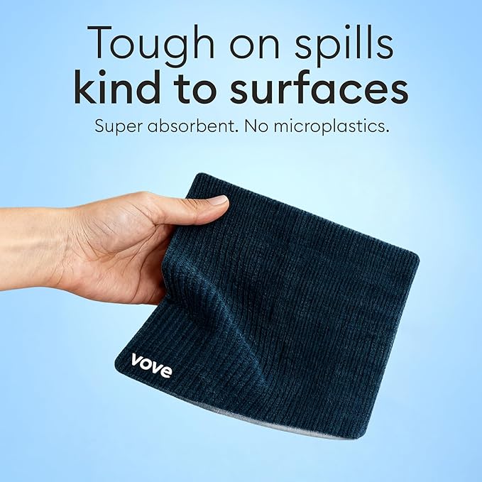 Vove Swedish Dishcloths 5-Pack, Coastal Calm - FSC Certified Cellulose & Cotton, Oeko-TEX Standard 100, Reusable Washable Kitchen Cleaning Cloths, Eco Friendly