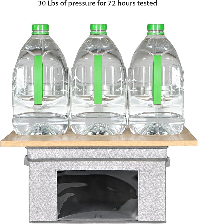 Univivi Fabric Foldable Storage Bins with Lids Collapsible Storage Boxes Bins Organization Baskets for Home, Closet, Playroom, 14''x10''x8.3'' (Gray, 4-Pack)