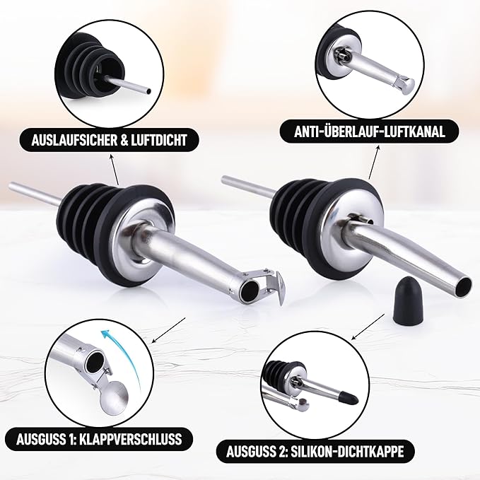 Zulay Kitchen Olive Oil Dispenser Bottle – 17oz Glass Oil Container with Spout, Funnel & Pourer – Dark Brown