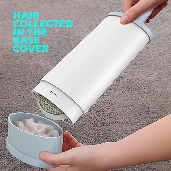 Lint Brushes for Clothes, Cat Dog Hair Remover for Lundary, Self-Cleaning Lint Remover for Bed Sofa Coat, Best Hair Cleaning Brushes Better Than Lint Roller (Large Blue)