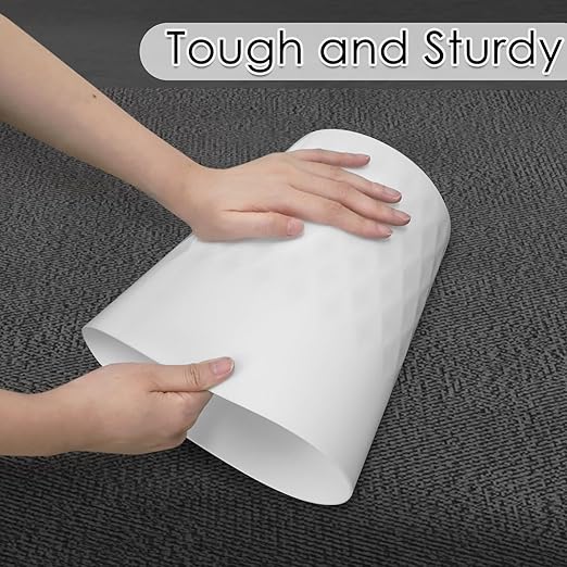 YGJT Small Trash Can, 3 Pack 1.8 Gallons Bathroom Trash Can, Slim Waste Basket, Round Garbage Can, Plastic Trash Bin for Kitchen, Dorm, Bedroom, Office, Living Room, Study, Compact Spaces(White W)