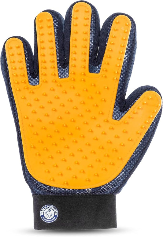Arm & Hammer Deodorizing Dog Grooming Glove with Fragrance Transfer Technology – Scented Deshedding Dog Brush for Bathing, Pet Hair Removal Glove, Sweet Lily & Vanilla Scent