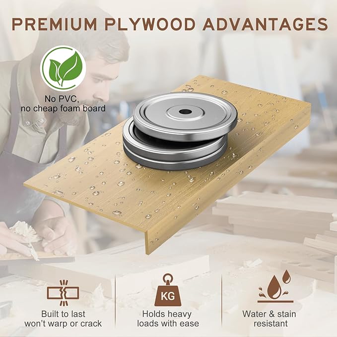 Wooden Wire Shelf Covers for Pantry & Closet – Wire Rack Covers for Shelves, Durable Wood Shelf Covers for Kitchen, Laundry Room, Storage Organization(Yellow Oak,24in*16in)