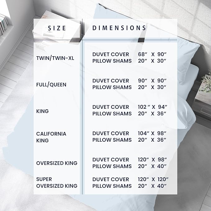 Kotton Culture 120"x120" 1 Pc Super King Plus/Super Oversize King Duvet Cover Only 100% Egyptian Cotton - 1000 TC, Zipper Closure & Corner Ties - Fits Only Extra Large Inserts - Sky Blue