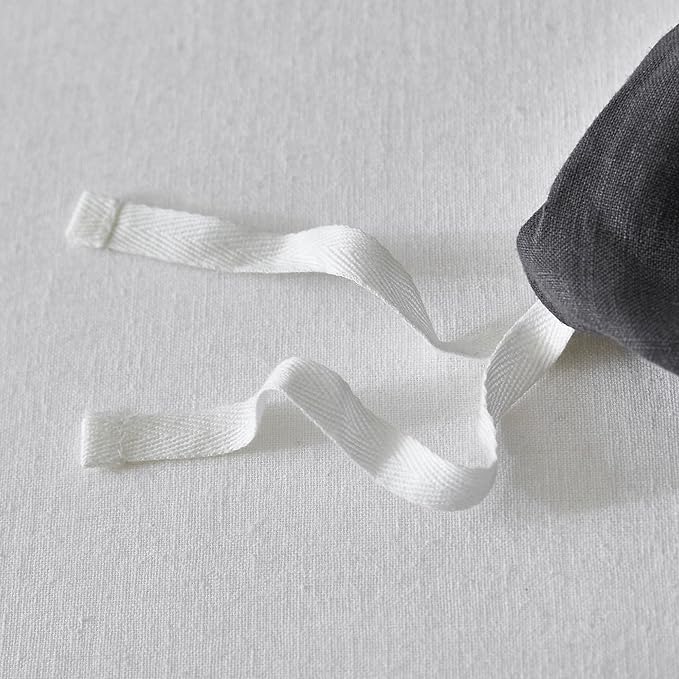 EVERLY100% Pure Linen Duvet Cover Set King Size 104X90Inch 3pcs (1 Duvet Cover,2 Pillowcases) Soft and Breathable for All Season with Coconut Button Closure, Suitable for Hot Sleepers-Dark Grey-King