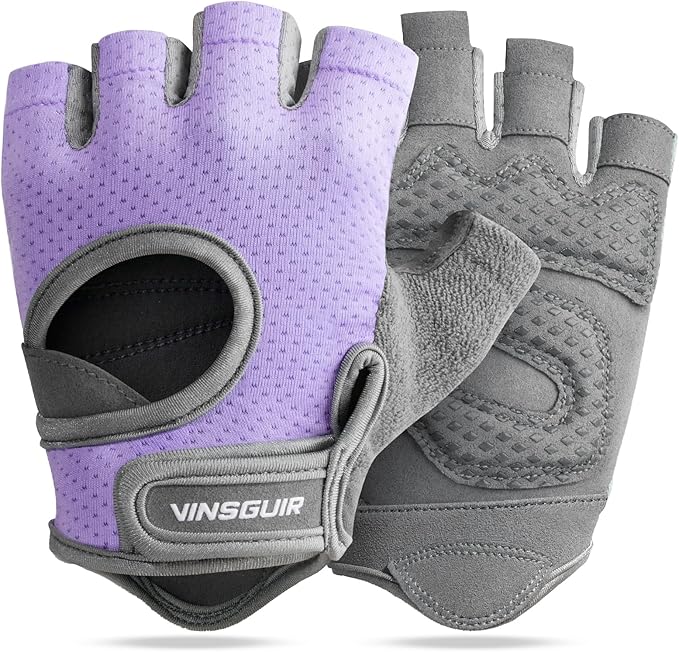 VINSGUIR Workout Gloves for Women and Men, Breathable Weight Lifting Gloves for Gym Exercise, Fitness, Training, and Cycling, with Excellent Grip and Cushion Pads