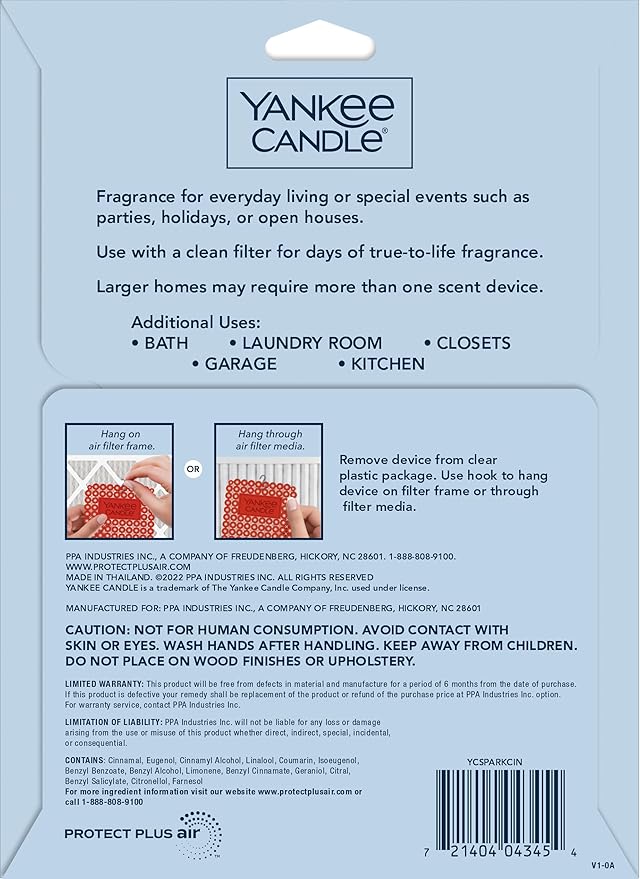 Yankee Candle Sparkling Cinnamon Whole Home Air Freshener (Pack of 8)