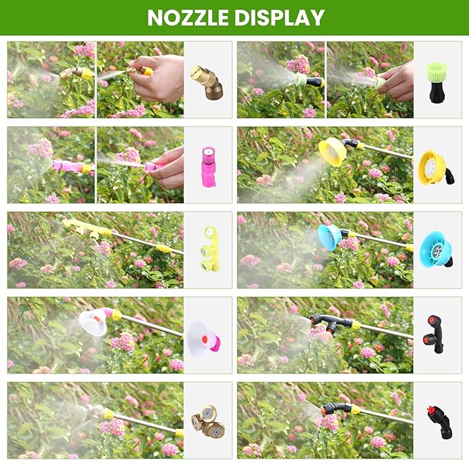 Weeflos Battery Powered Backpack Sprayer,4 Gallon Electric Sprayer with Wheeled Cart, 100 PSI High Pressure, 2X 21V Rechargeable Batteries,Garden Sprayer for Outdoor Cleaning & Washing