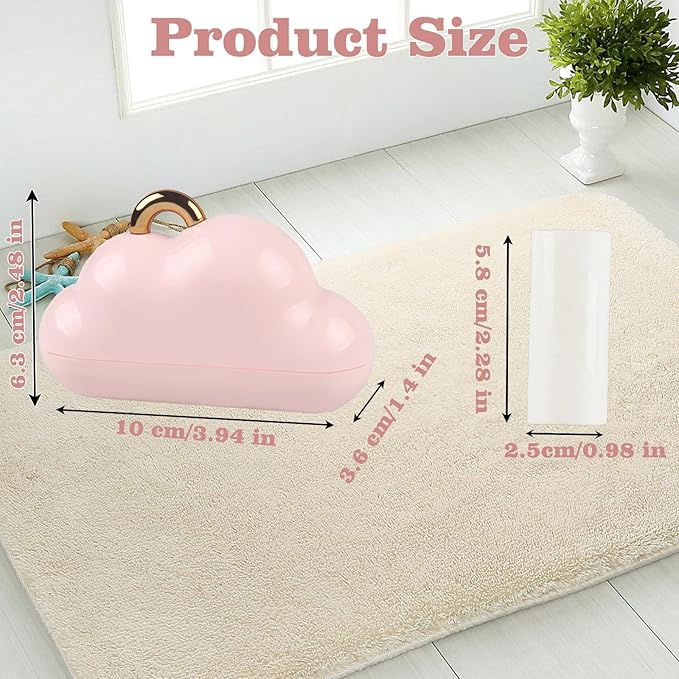 Mini Lint Roller Travel Size, Reusable Lint Roller for Travel, Pet Hair Remover Portable Lint Roller for Clothes with 300 Sheets Refillable (Pink&White)