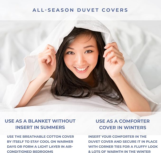 Kotton Culture 120"x 98" 1 Pc Oversized King Duvet Cover Only 100% Egyptian Cotton - Luxury 1000 TC Hotel Quality Comforter Cover with Zipper Closure & Corner Ties - Fits Large King Inserts-Light Grey