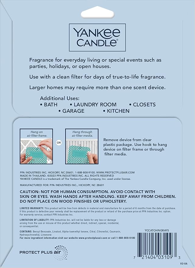 Yankee Candle Whole Home Air Freshener (Pack of 8, Catching Rays)