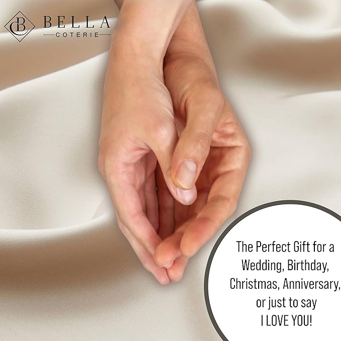 Bella Coterie Luxury Bamboo Viscose California King Size Duvet Cover Set | 100% Organically Grown | Corner Ties | Ultra Soft | Cooling | Two Pillow Shams | 106 x 94 | No Insert [Dune]