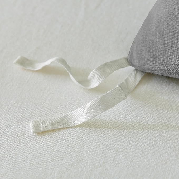 EVERLY 100% Pure Linen Duvet Cover Set King Size 104X90Inch 3pcs (1 Duvet Cover,2 Pillowcases) Soft and Breathable for All Season with Coconut Button Closure, Suitable for Hot Sleepers-Grey